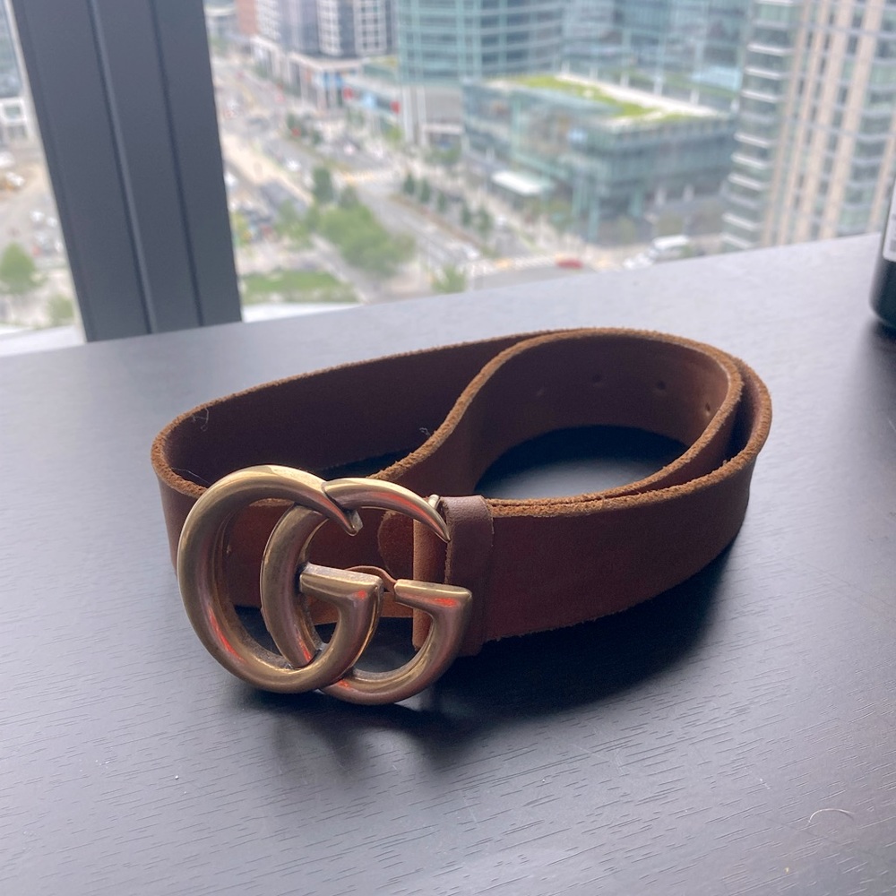 AUTHENTIC GUCCI BELT! Brown & Gold
